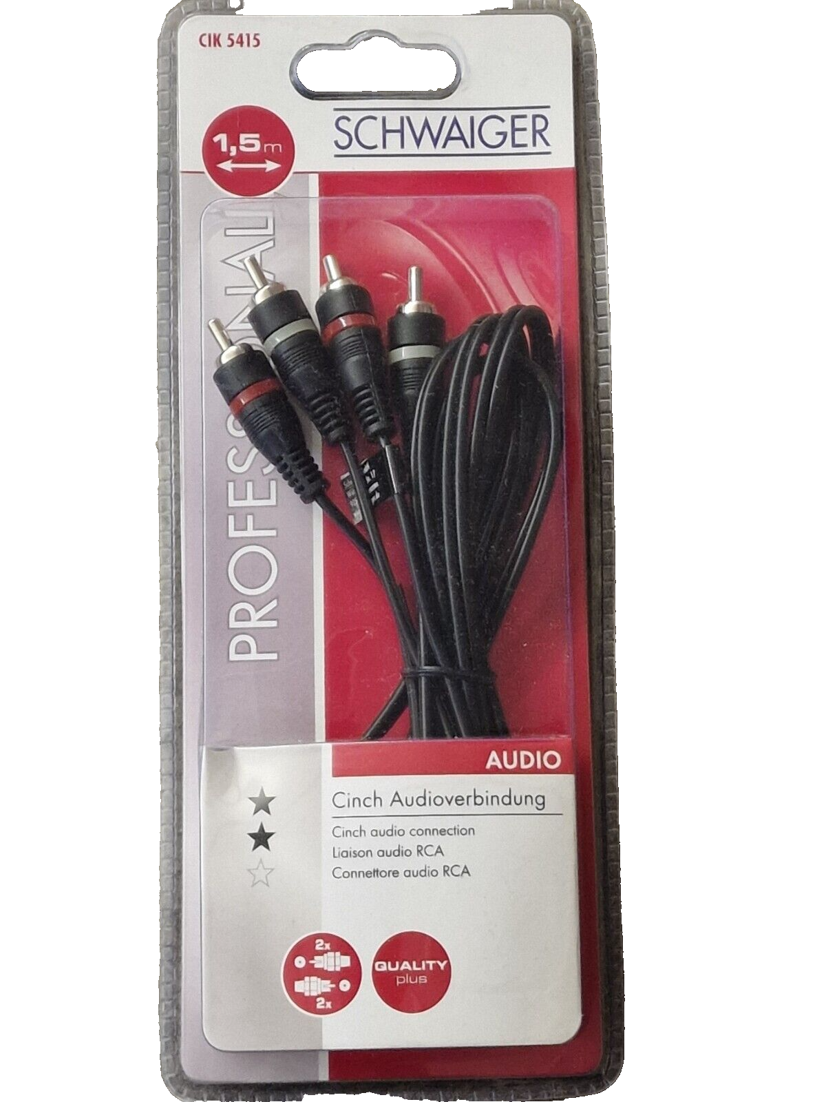 Schwaiger CIK 5415 Cinch Audioverbindung 1,5 Meter